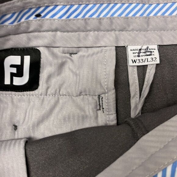 FootJoy Gray Button and Zip Golf Pants- W33/L/32 - Picture 7 of 8